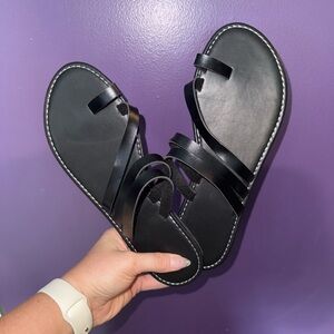 Black Strappy Sandals